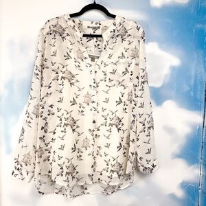 Roz & Ali bird print blouse